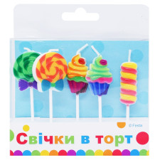 Свічки Party Favors фігурки 5шт mini slide 3