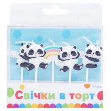 Свічки Party Favors фігурки звірятка 5шт mini slide 2