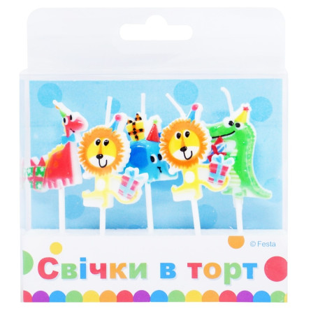 Свічки Party Favors фігурки звірятка 5шт slide 4