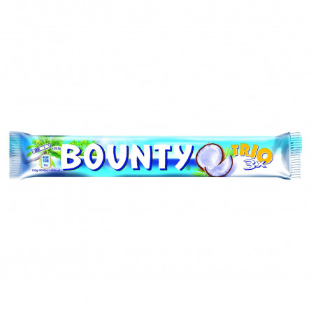 Батончик Bounty Trio в молочно-шоколадной глазури с кокосовой начинкой 3шт 85г slide 4
