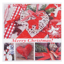 Серветки паперові 2 Merry Christmas 33х33см 3 шари 20шт mini slide 1