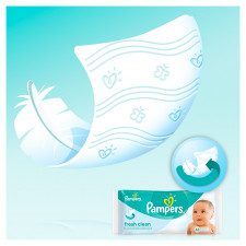 Серветки вологі дитячі Pampers Baby Fresh Clean Duo 2х64шт mini slide 2
