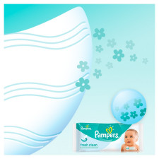 Серветки вологі дитячі Pampers Baby Fresh Clean Duo 2х64шт mini slide 5