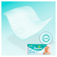 Серветки вологі дитячі Pampers Baby Fresh Clean Duo 2х64шт mini slide 6