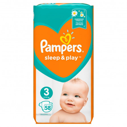 Подгузники Pampers Sleep & Play размер 3 Midi 6-10кг 58шт slide 7