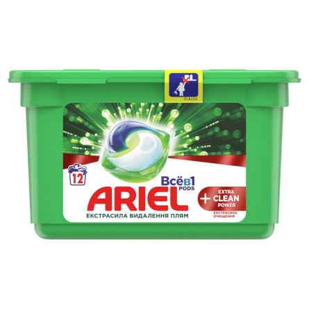 Капсулы для стирки Ariel Pods Все-в-1 + Экстра OXI Effect 12шт slide 1