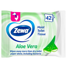 Туалетная бумага Zewa Aloe vera влажный 42шт mini slide 1