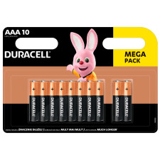 Лужні батарейки Duracell AAA, 10 шт. в упаковці mini slide 1