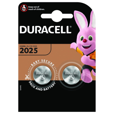 Батарейки Duracell CR2025 специализированные литиевые 2шт slide 1