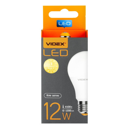 Лампа світлодіодна Videx A60e 12W E27 K4100 slide 2