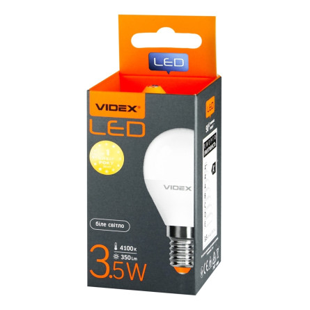Лампа светодиодная Videx G45e 3.5W E14 4100K slide 3