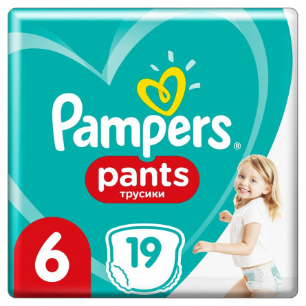 Подгузники-трусики Pampers Pants размер 6 Extra Large 15кг+ 19шт slide 1