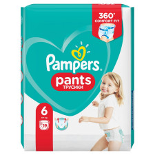 Подгузники-трусики Pampers Pants размер 6 Extra Large 15кг+ 19шт mini slide 2
