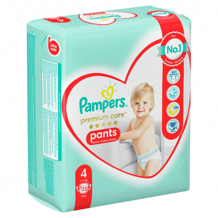 Підгузки-трусики Pampers Premium Care Pants розмір 4 Maxi 9-15кг 22шт slide 5