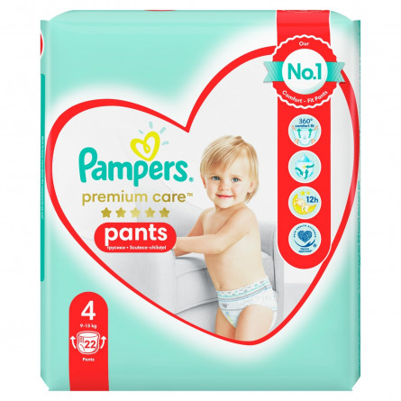 Підгузки-трусики Pampers Premium Care Pants розмір 4 Maxi 9-15кг 22шт slide 6