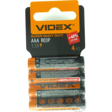 Батарейки Videx солевые ААА R03P 1.5V mini slide 2