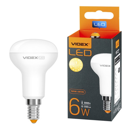 Лампа світлодіодна Videx R50e 6W E14 3000K slide 1