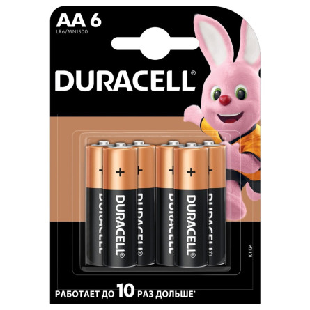 Щелочные батарейки Duracell AA, 6 шт. в упаковке slide 1