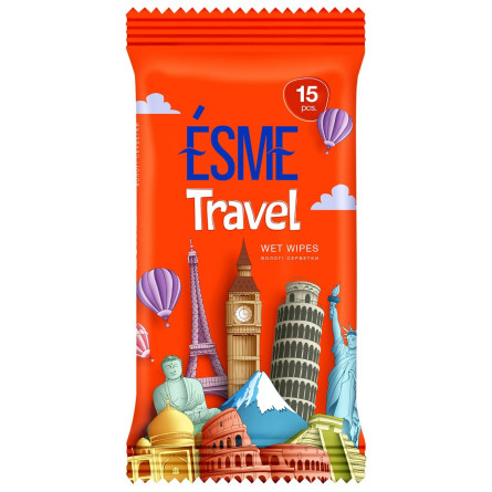 Вологі серветки Esme Travel 15шт slide 2