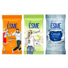 Вологі серветки Esme Casual 15шт mini slide 1
