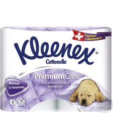 Папір туалетний Kleenex Cottonelle Premium Care 4шт mini slide 1