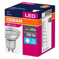 Лампа светодиодная Osram LED GU10 4000K 4,7W mini slide 1