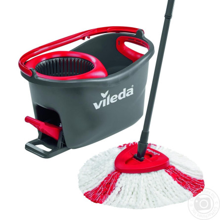 Комплект Vileda Easywring Clean Turbo для прибирання сіро-червоний slide 1