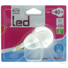 Лампочка Ашан Led 5,6W e14 5000K mini slide 1