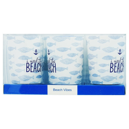 Набор свечей Beach Vibes в стакане 5*6см 3шт slide 1