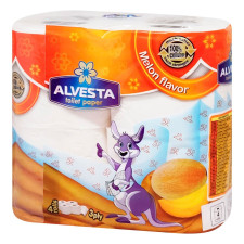 Папір туалетний Alvesta диня тришаровий 4шт mini slide 1