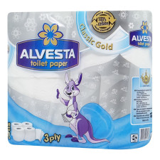 Папір туалетний Alvesta Classic тришаровий 4шт mini slide 1