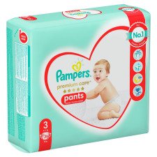 Подгузники-трусики Pampers Premium Care Pants размер 3 Midi 6-11кг 28шт mini slide 4