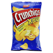Чіпси картопляні  Lorenz Crunchips X-cut Сир та цибуля хвилясті 75г mini slide 1