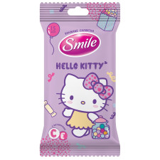 Серветки вологі Smile Hello Kitty 15шт mini slide 1