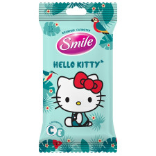 Серветки вологі Smile Hello Kitty 15шт mini slide 2