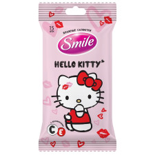 Серветки вологі Smile Hello Kitty 15шт mini slide 3