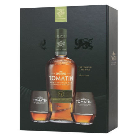 Віскі Tomatin Twin Pack 12y.o. 43% 0,7л + 2 келихи slide 2