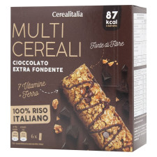 Батончик Cerealitalia Day By Day мультизерновий з чорним шоколадом, вітамінами та мінералами 126г mini slide 1