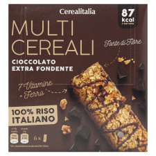Батончик Cerealitalia Day By Day мультизерновий з чорним шоколадом, вітамінами та мінералами 126г mini slide 2