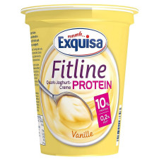 Крем-йогурт Exquisa Fitline протеїновий ванільний 10% 400г mini slide 2
