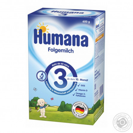 Смесь сухая молочная Humana Folgemilch 3 с 10 месяцев 600г slide 1