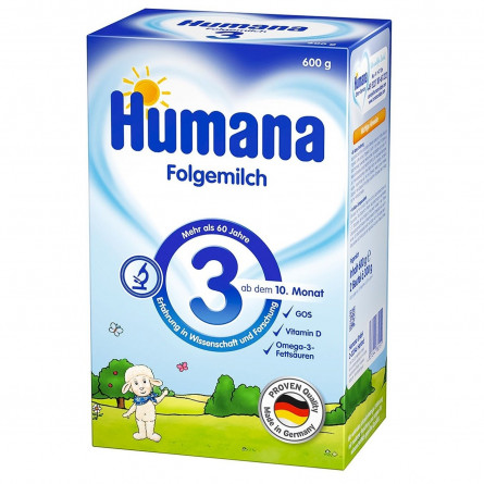 Смесь сухая молочная Humana Folgemilch 3 с 10 месяцев 600г slide 2
