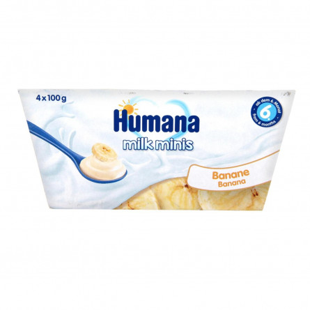 Продукт кисломолочный Хумана с бананом и натуральными пребиотиками для детей с 6 месяцев 2.8% 4х100г slide 2