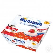 Продукт кисломолочный Хумана с клубникой и натуральными пребиотиками для детей с 6 месяцев 2.8% 4х100г mini slide 2