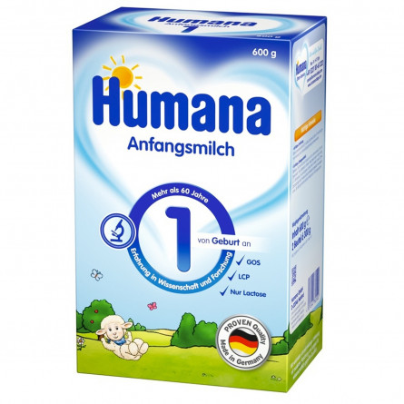 Суміш молочна Humana1 з 0-6міс суха для дітей 600г slide 4