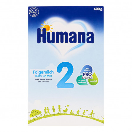 Смесь Humana детская с пребиотиками 6-12мес 600г slide 2