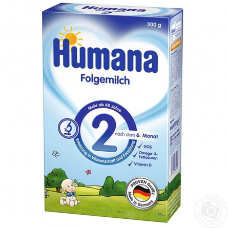 Смесь Humana детская с пребиотиками 6-12мес 300г slide 3