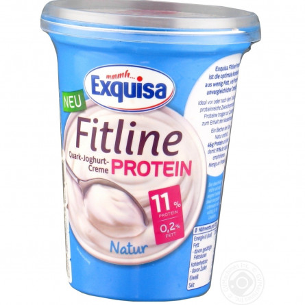 Крем-йогурт Exquisa Fitline Natur протеїновий 400г slide 3