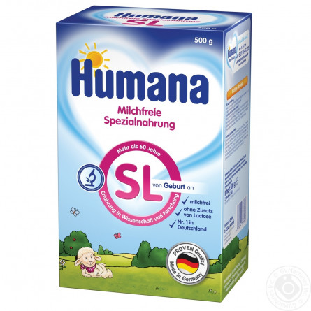 Смесь безмолочная Humana SL сухая для детей от рождения 500г slide 3