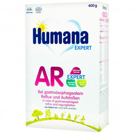 Суміш Humana AR Expert дитяча при зригуваннях 0міс+ 400г slide 1